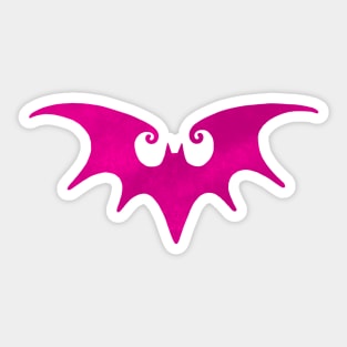 Spooky Cerise Pink Bat Sticker